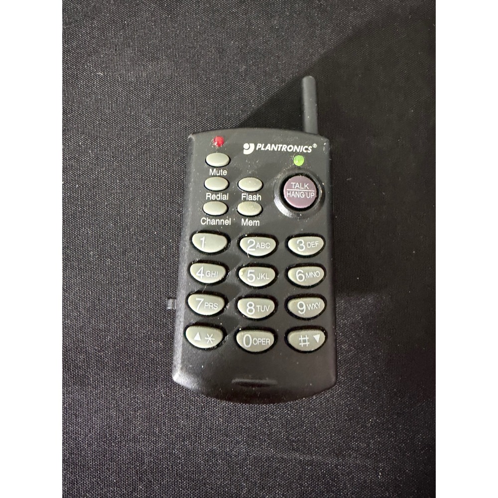 Plantronics Wireless‎ Headset Remote Dialing Unit Black EUC Keypad Belt Clip